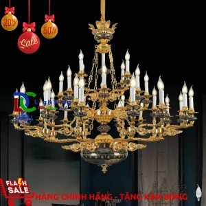 Đèn chùm nến CĐ-0676/36 chính hãng trang trí nhà thờ, Studio, quán Coffee...vvv - Đèn chùm xinh - phân phối sỉ và lẻ đèn trang trí - led TPHCM