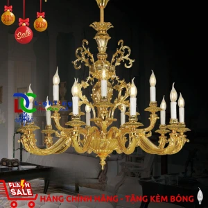 Đèn chùm nến cổ điển CĐ-3766-15 chính hãng trang trí nhà hàng, khách sạn, nhà hát...vvv - Đèn chùm xinh - phân phối sỉ và lẻ đèn trang trí - led TPHCM