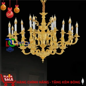 Đèn chùm nến cổ điển CĐ-3766/18 chính hãng trang trí biệt thự, nhà hàng, quán Coffee...vvv - Đèn chùm xinh - phân phối sỉ và lẻ đèn trang trí - led TPHCM