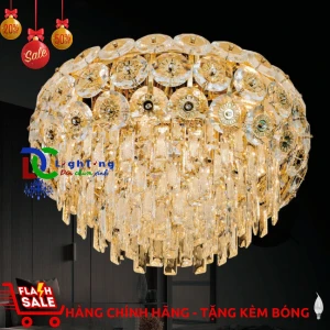 Đèn chùm pha lê 1001022/9 chính hãng trang trí quán Coffee, Tiệm vàng, Showroom nội thất..vvv