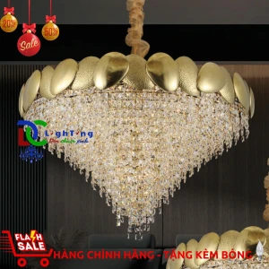 Đèn chùm pha lê 2020122/28 chính hãng trang trí phòng khách, biệt thự, quán ăn..vvv
