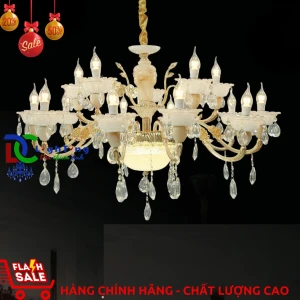 Đèn chùm pha lê nến CN-13/10+5 chính hãng giá tốt tại quận 12-TP. Hồ Chí Minh lắp nhà thờ, phòng ngủ - Đèn chùm xinh - phân phối sỉ và lẻ đèn trang trí - led TPHCM