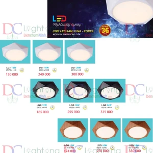 Đèn Ốp Nổi Led - Hàng Cty BH 35 Tháng - Đèn chùm xinh - phân phối sỉ và lẻ đèn trang trí - led TPHCM