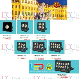 Đèn Pha Led - Hàng Cty BH 2 Năm DCX 04 - Đèn chùm xinh - phân phối sỉ và lẻ đèn trang trí