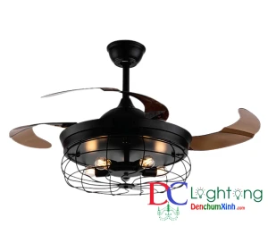 Đèn quạt chính hãng Qvifa-52 trang trí nhà sách, quán coffee, phòng làm việc...vvv - Đèn chùm xinh - phân phối sỉ và lẻ đèn trang trí - led TPHCM