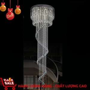 Đèn thả thông tầng pha lê TFL-7308/800 chính hãng biệt thự, trung tâm tiệc cưới