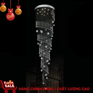 Đèn thả thông tầng pha lê TFL-8008/1000 Slister trang trí tiệc cưới, đại sảnh khách sạn