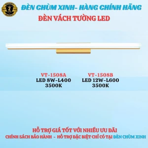 Đèn vách tường & đèn rọi gương VT1508B-MỚI 2025 - Đèn chùm xinh - phân phối sỉ và lẻ đèn trang trí - led TPHCM
