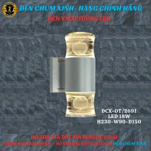 Đèn vách tường led ĐCX-OT/2691 - MỚI 2025 - Đèn chùm xinh - phân phối sỉ và lẻ đèn trang trí - led TPHCM