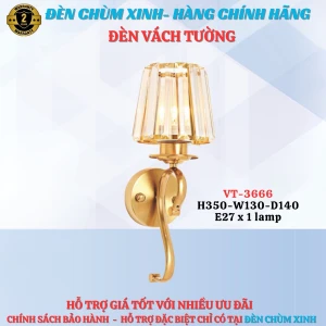 Đèn vách tường VT3666-MỚI 2025 - Đèn chùm xinh - phân phối sỉ và lẻ đèn trang trí - led TPHCM