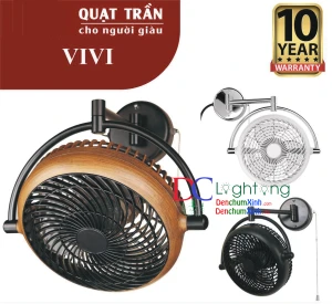 Quạt treo tường trang trí phòng khách - Quạt treo tường VIVI - BH Động cơ 10 năm - Đèn chùm xinh - phân phối sỉ và lẻ đèn trang trí - led TPHCM