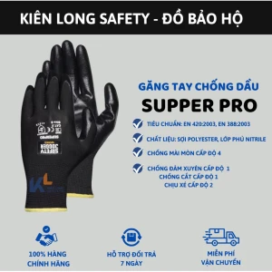 Găng tay bảo hộ lao động, Găng tay chống dầu chống cắt cấp độ 1 Jogger Supper Pro