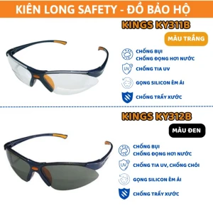 Kính bảo hộ, kính đen, trắng chống bụi ( Kings )