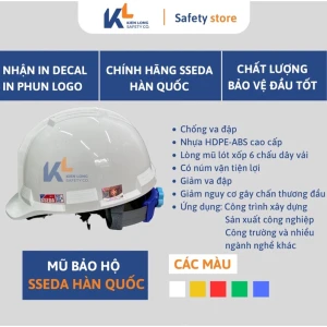 Mũ bảo hộ lao động Sseda Hàn Quốc mũ lao động chính hãng, có tem chống hàng giả