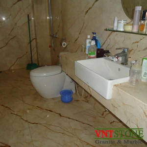 Bàn đá Lavabo Kem Vàng Nhiệt Đới