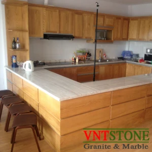 Mặt Bàn Bếp Đá Vân Gỗ