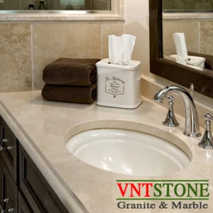 Mặt bàn đá Lavabo Đá Crema Marfil