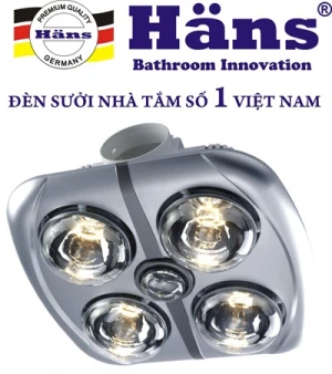 Đèn sưởi Hans 4 bóng âm trần H4B hÀNG chính hãng