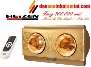 Đèn sưởi nhà tắm Heizen HE-2BR 2 bóng có điều khiển