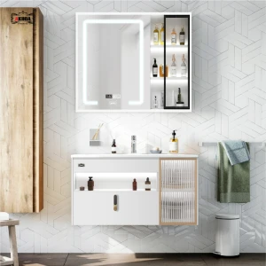 BỘ TỦ GƯƠNG PHÒNG TẮM CAO CẤP AKHOA PVC14 80CM