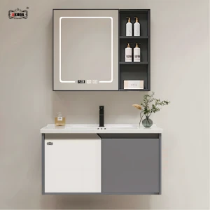 BỘ TỦ GƯƠNG PHÒNG TẮM THÔNG MINH AKHOA PVC04 80CM