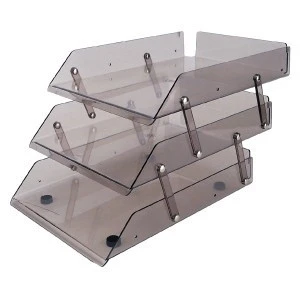 Khay 3 tầng nhựa trong Deli 9203