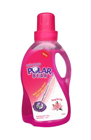 Nước lau sàn Polar Bear hương hoa Lily 1,5kg (8 chai/thùng)