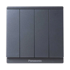 Bộ 4 công tắc 2 chiều Moderva xám ánh kim WMF508MYH-VN