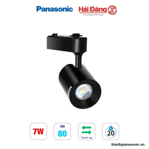 Đèn Spotlight chiếu điểm gắn thanh ray 7W Panasonic Đen