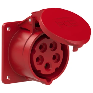 F315-6 Ổ cắm âm loại không kín nước dạng thẳng 16A 5P 400V 6H IP44