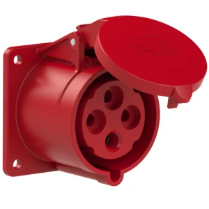 F324-6 Ổ cắm âm loại không kín nước dạng thẳng 32A 4P 400V 6H IP44