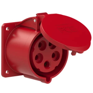 F325-6 Ổ cắm âm loại không kín nước dạng thẳng 32A 5P 400V 6H IP44