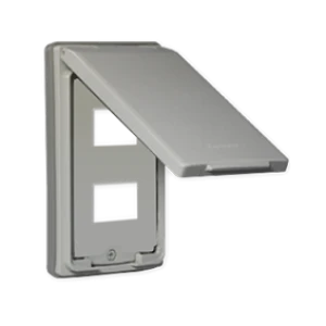 Mặt 2 thiết bị có nắp che mưa Panasonic