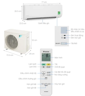 Điều hoà Daikin 1.5 HP FTF35XAV1V