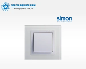 Công tắc đơn 1 chiều trắng Simon V8 80101