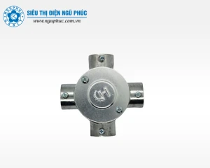 Hộp nối ống thép trơn 4 ngã có nắp E25