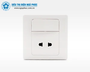 Ổ cắm 2 chấu công tắc 1 chiều Simon S50 - 51076B