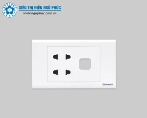 Ổ cắm đôi 1 công tắc Sino S18U2X