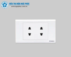 Ổ cắm đôi 2 chấu Sino S18U2