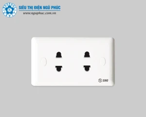 Ổ cắm đôi 2 chấu Sino S1982 (S1982V)