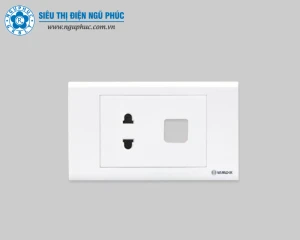 Ổ cắm đơn 2 chấu 1 công tắc Sino S18UX