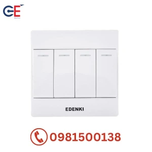 Bộ 4 công tắc Edenki Concept 1 chiều EC-104