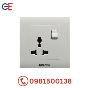 Bộ ổ cắm đơn có công tắc Edenki Elegant EE-003S