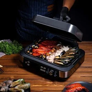 Bếp đa năng Megapot nhập khẩu Đức, hấp thực phẩm, nướng và chiên không dầu