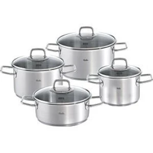 Bộ nồi inox Fissler Viseo 4 nồi kèm nắp kính, sản xuất tại Đức, bảo hành 15 năm