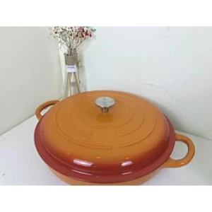 Chảo gang Arber CG30MC màu cam đường kính 30cm