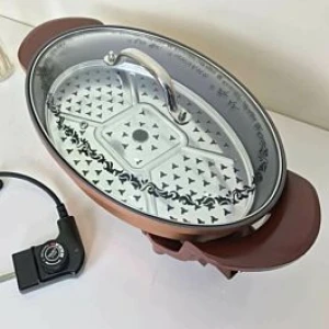 Chảo lẩu cá đa năng Shachu CS-E có vỉ hấp inox, bảo hành 2 năm