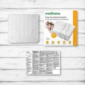 Đệm điện Medisana HU 676, nhập khẩu Đức, kích thước 160 cm x 150 cm, 2 điều khiển, 4 mức nhiệt