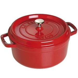 Nồi gang Staub La Cocotte round 24cm Cherry Red của Pháp