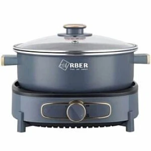 Nồi lẩu nướng điện Arber HH5.5L, dung tích lớn cho gia đình nhiều người ăn, bảo hành 2 năm